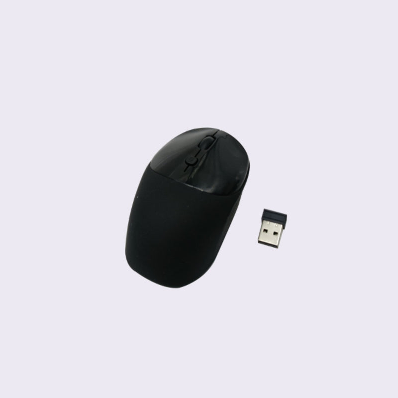 COBY Gel-Tech Wireless Optical Mouse – 3-Button Ergonomic Design with Anti-Stress Silicone Grip & 9ft Range