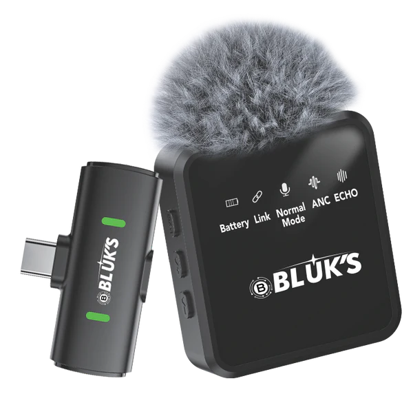 BLUK'S BX-17 | Pro-Grade Wireless Lavaliere Mic with Advanced ANC