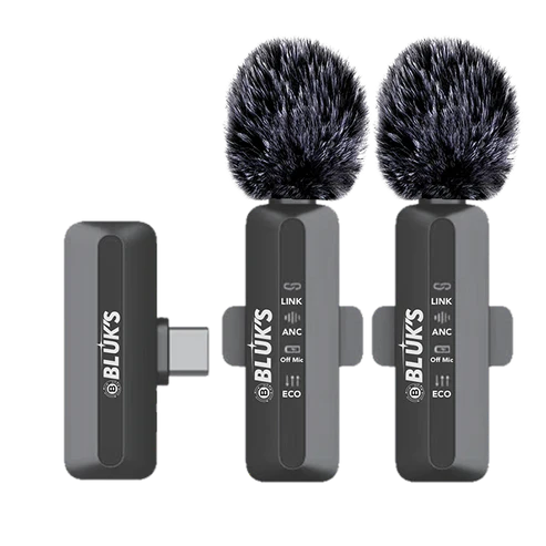 BX-116 | Dual Wireless Mic with ANC – Compatible with iPhone & Type-C Devices