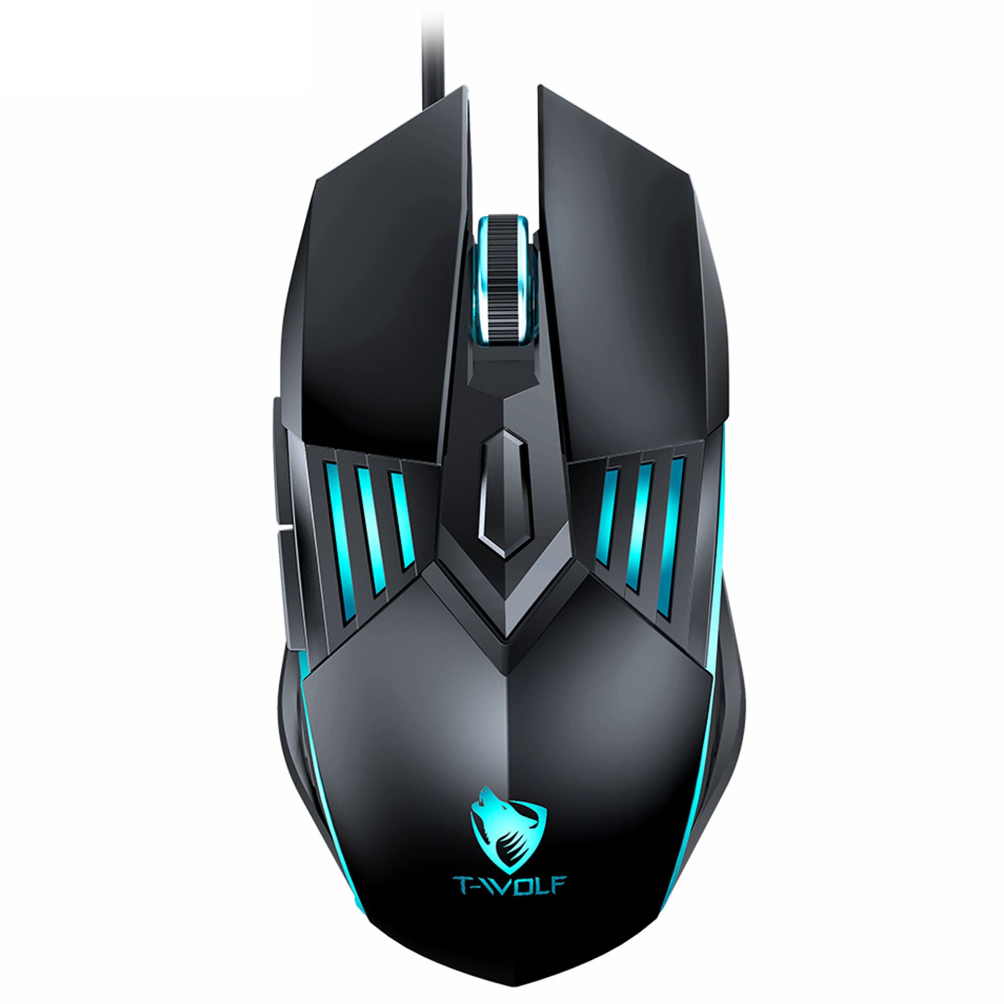 T-WOLF G560 6D Wired RGB Gaming Mouse – LED Backlit USB Optical Mouse with Breathing Light for Laptop/Desktop